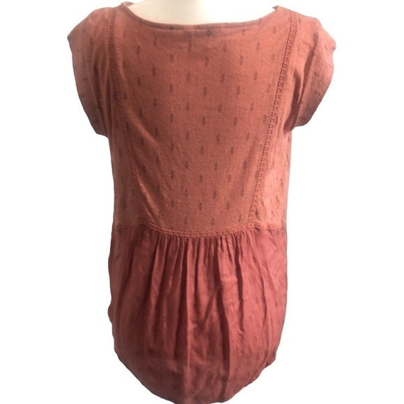 Lucky Brand Pink/Peach Flowy Embroidered Top, Size Large - Picture 3 of 12